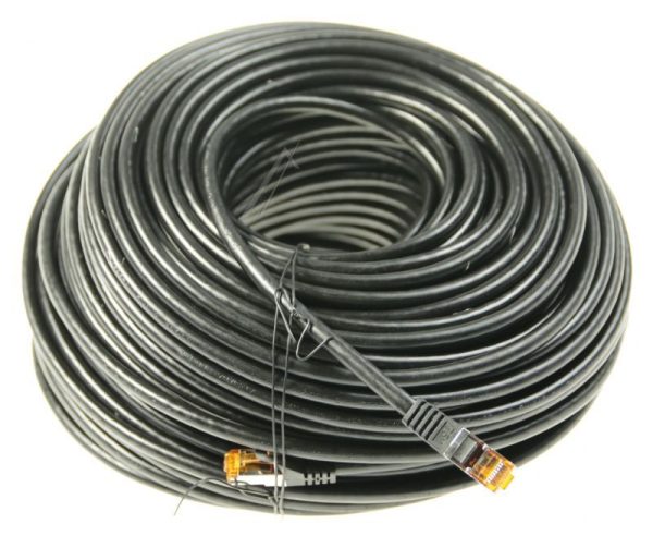 OUTDOOR-PATCHKABEL CAT6A RJ45 S/ FTP ZWART 75,0M